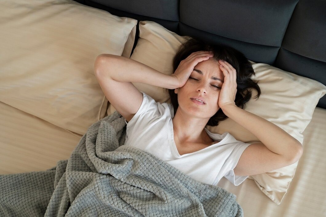 Woman distressed with Sleeping Patterns
